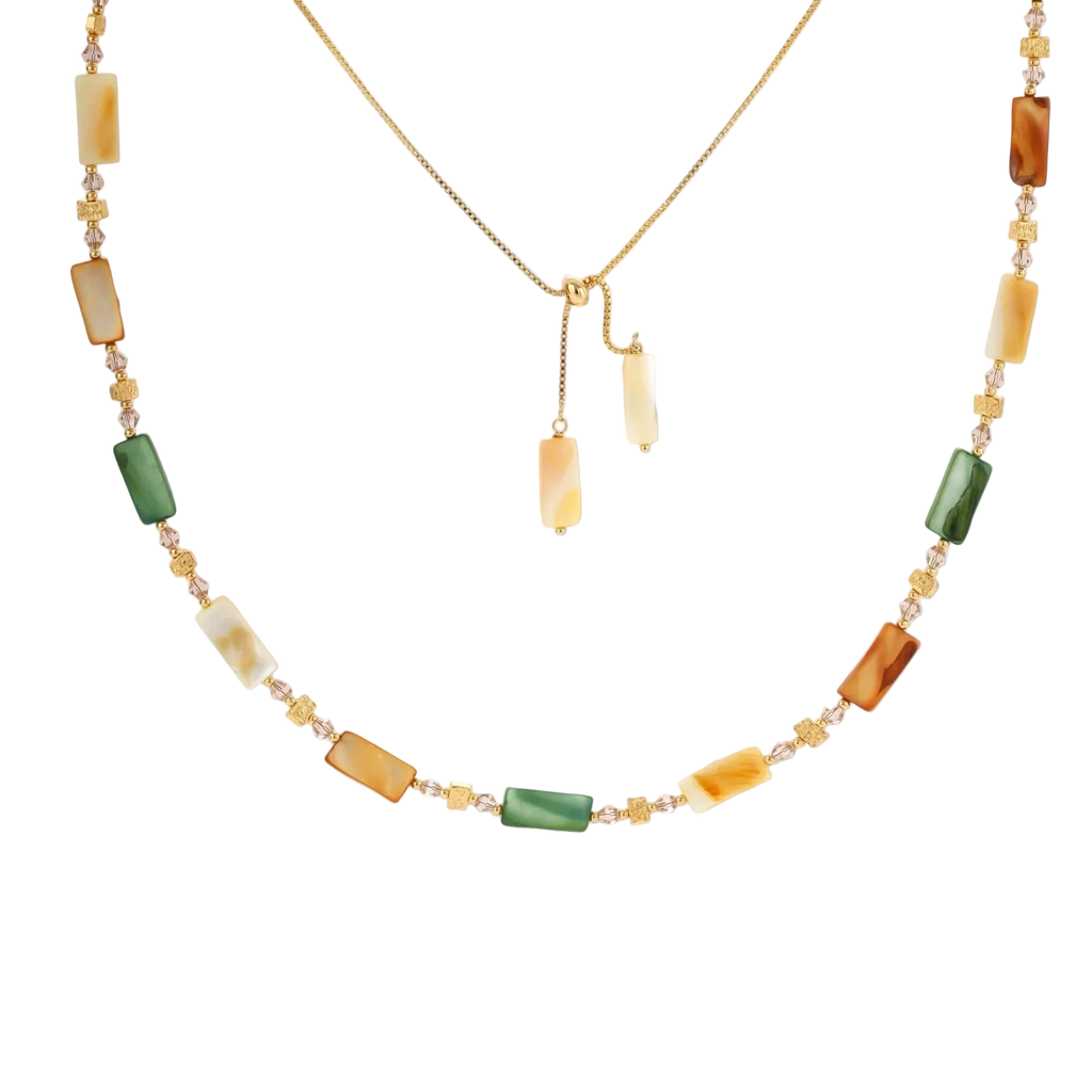 Dunja Shell Necklace by MIROLYUB – handmade designer necklace, jewelry gift for her, New York jewelry