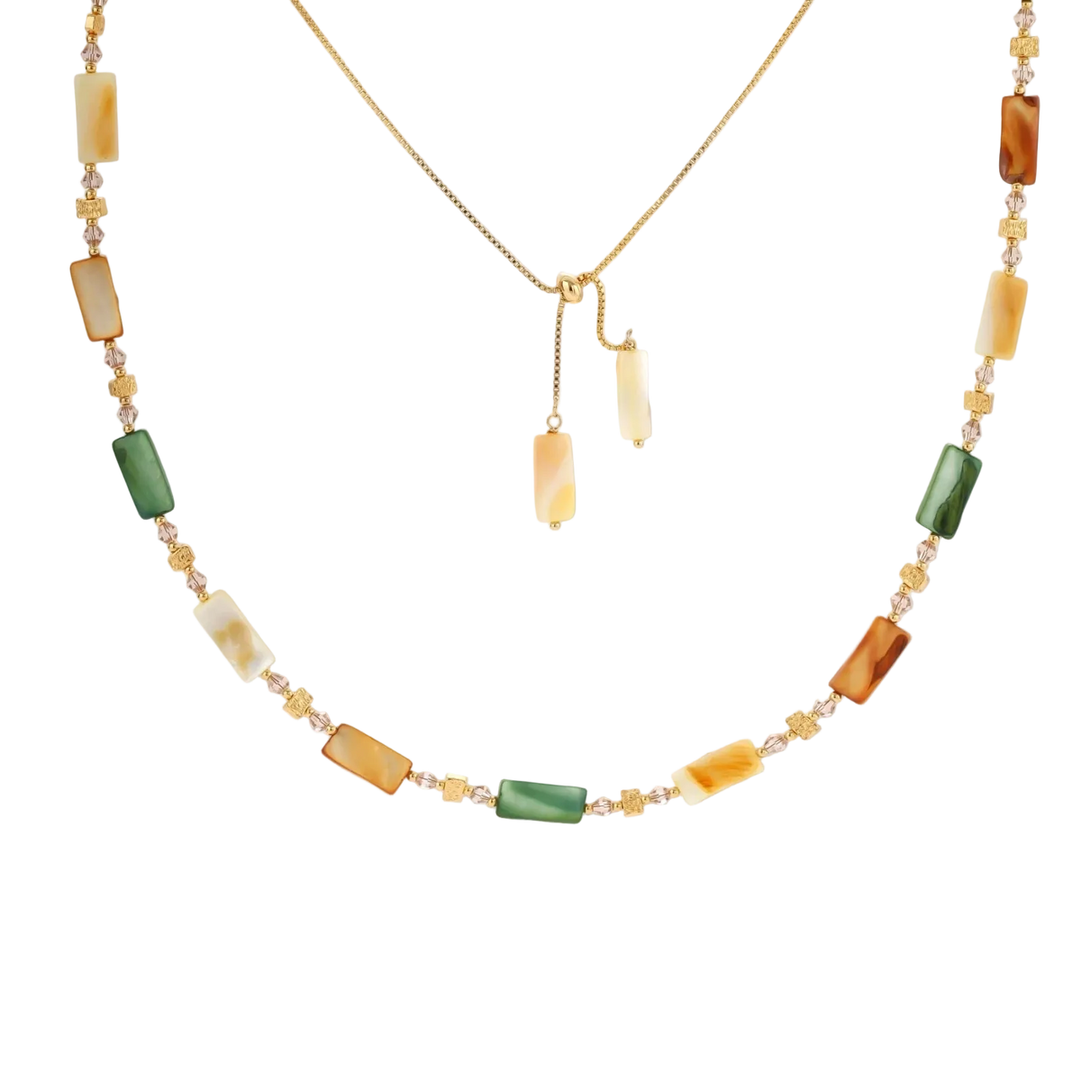 Dunja Shell Necklace by MIROLYUB – handmade designer necklace, jewelry gift for her, New York jewelry