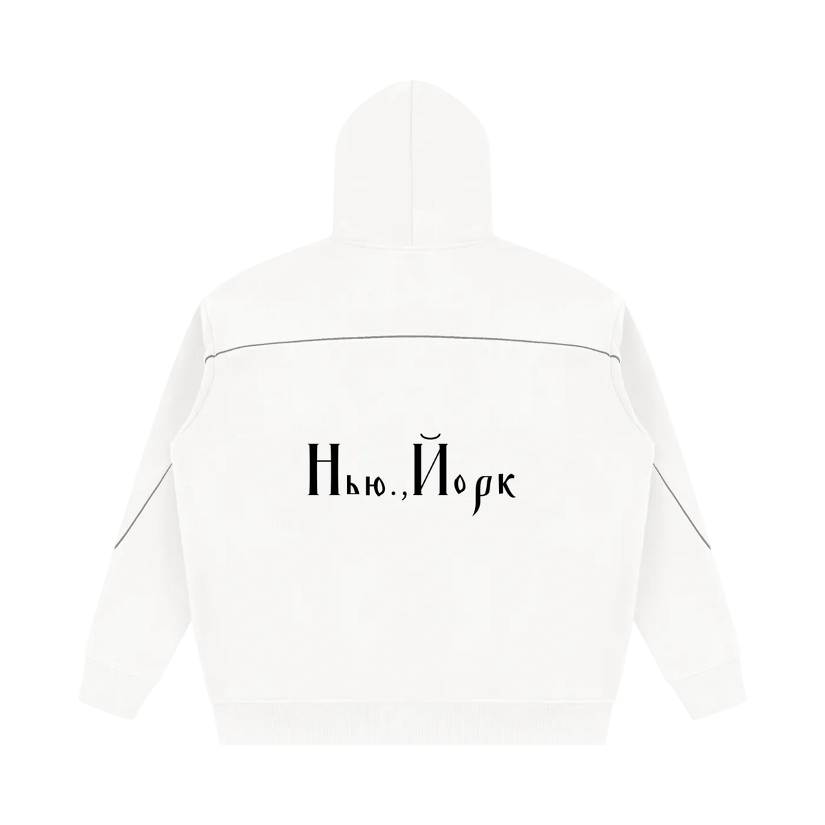 God Forgives / New York — Piping Fleece Hoodie by MIROLYUB – MIROLYUB New York streetwear hoodie, streetwear gift for him