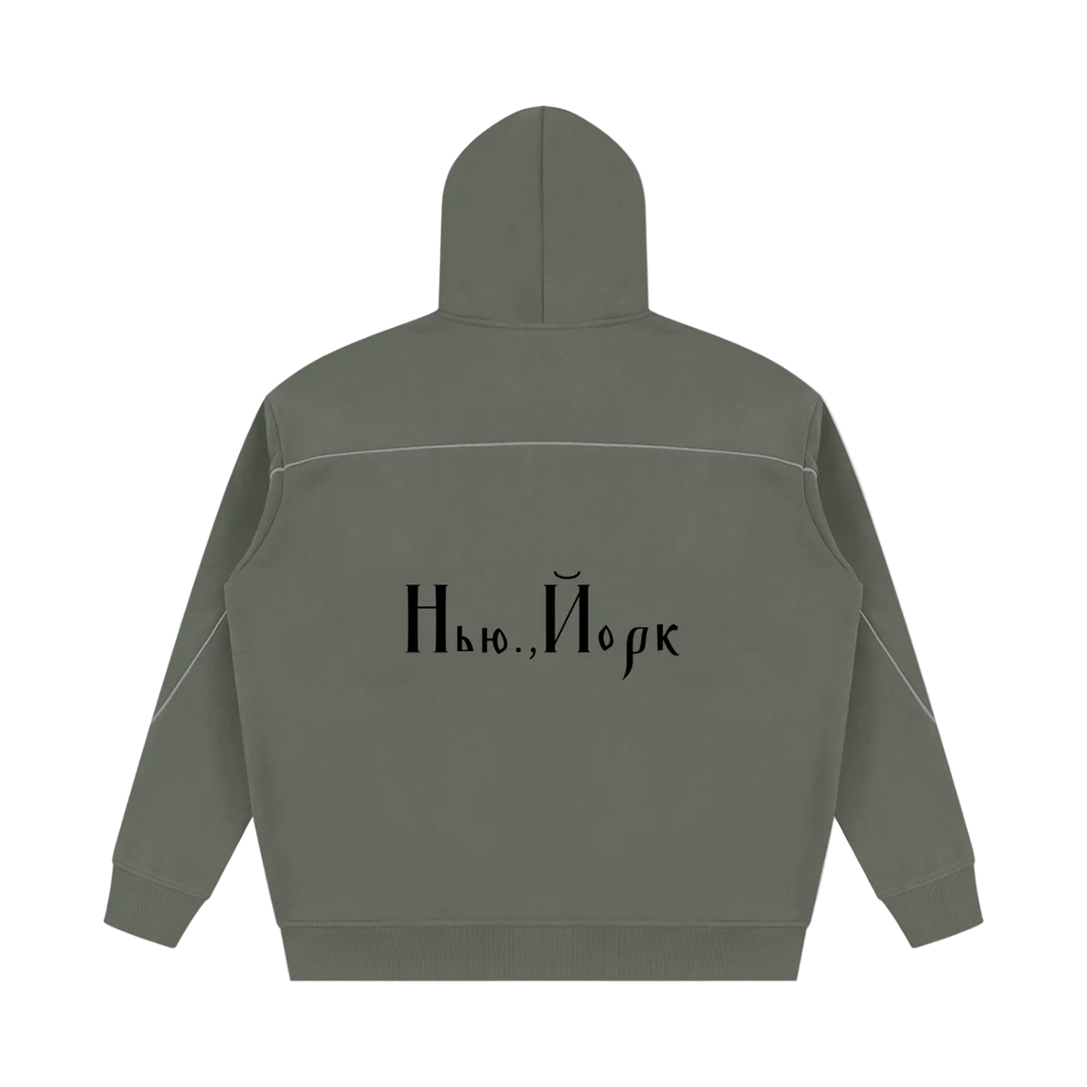 God Forgives / New York — Piping Fleece Hoodie by MIROLYUB – MIROLYUB New York streetwear hoodie, streetwear gift for him