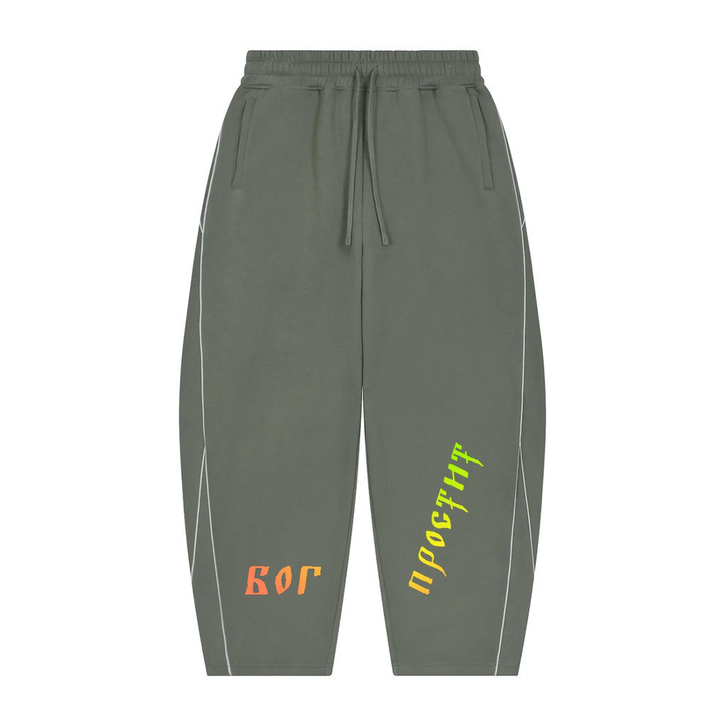 God Forgives — Piping Fleece Sweatpants by MIROLYUB – MIROLYUB New York streetwear sweatpants, streetwear gift for him