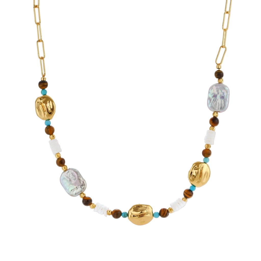 Gordana Baroque Necklace by MIROLYUB – handmade designer necklace, jewelry gift for her, New York jewelry