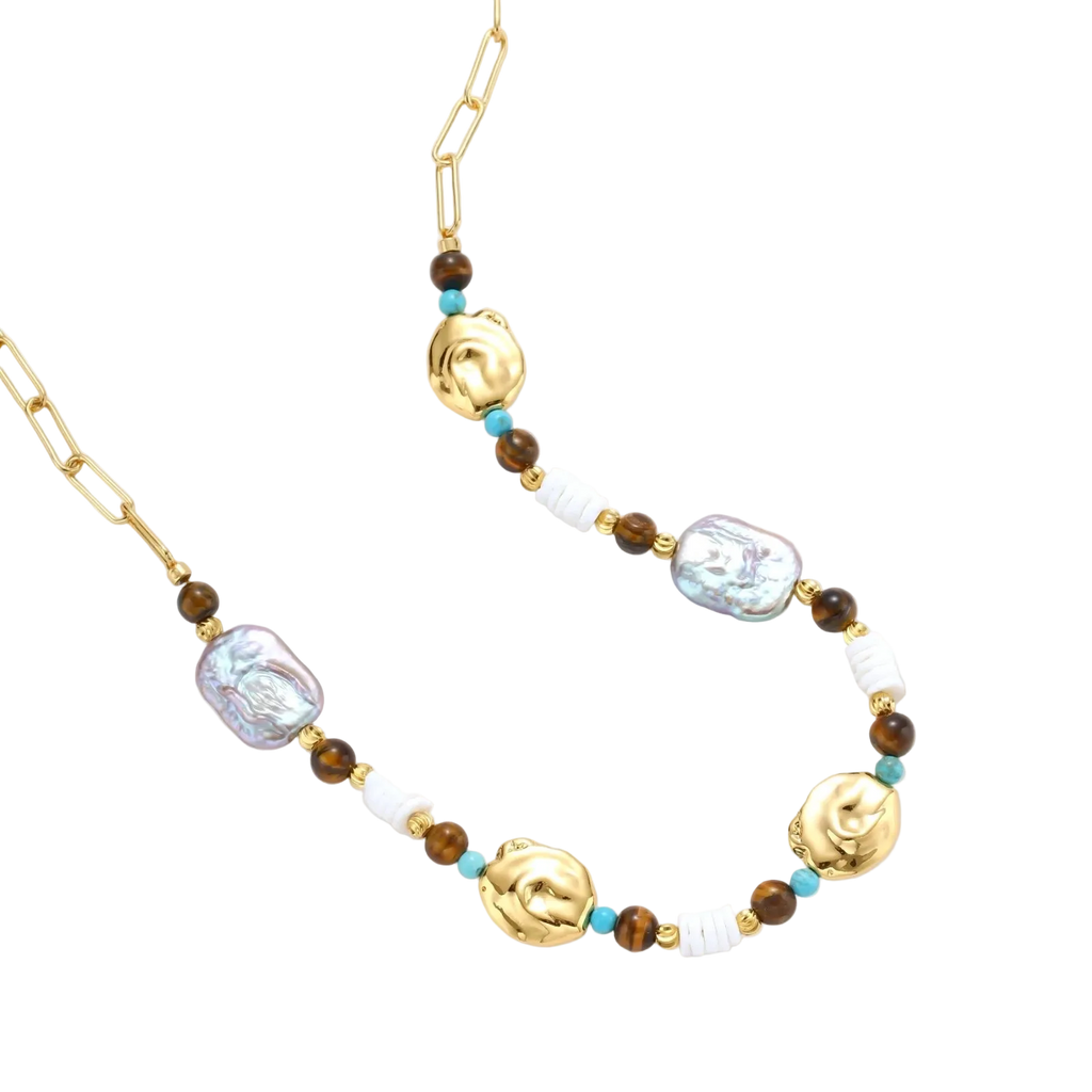Gordana Baroque Necklace by MIROLYUB – handmade designer necklace, jewelry gift for her, New York jewelry