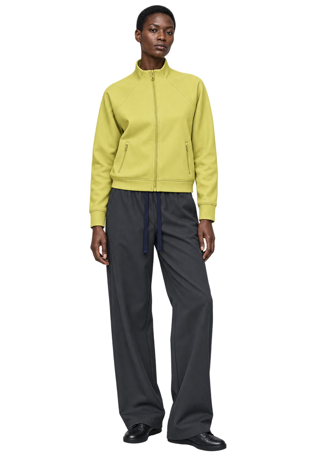 Tenue composée de Standpoint — Veste zippée à col montant / Signal et Plainstride — Pantalon droit à cordon / Core