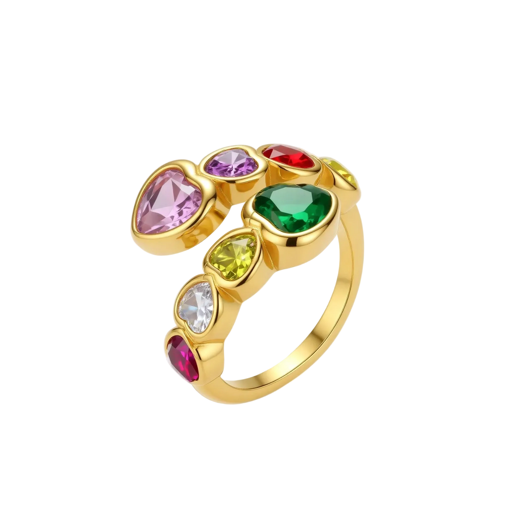 Lyubomira Heart Ring by MIROLYUB – handmade designer ring, jewelry gift for her, New York jewelry