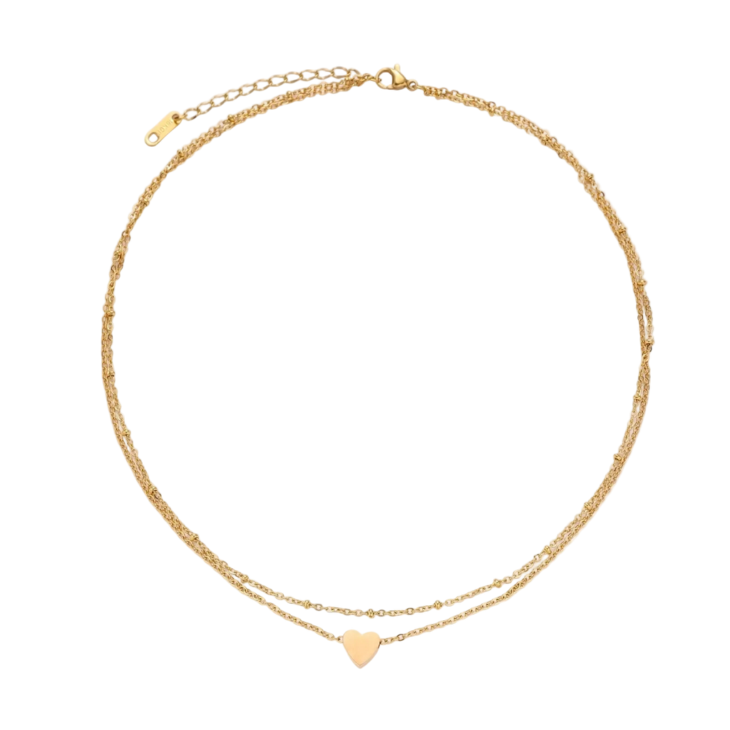 Lyuboslava Heart Necklace by MIROLYUB – handmade designer necklace, jewelry gift for her, New York jewelry