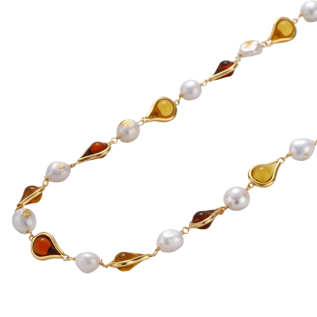 Medena Baroque Necklace by MIROLYUB – handmade designer necklace, jewelry gift for her, New York jewelry