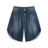 Men’s Wide Leg Denim Shorts by MIROLYUB – MIROLYUB New York streetwear shorts, summer streetwear