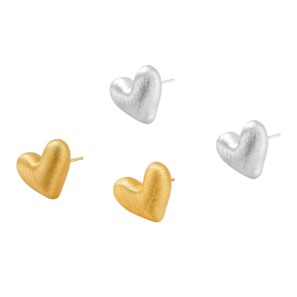 Milica Heart Studs by MIROLYUB – MIROLYUB New York streetwear piece, designer gift