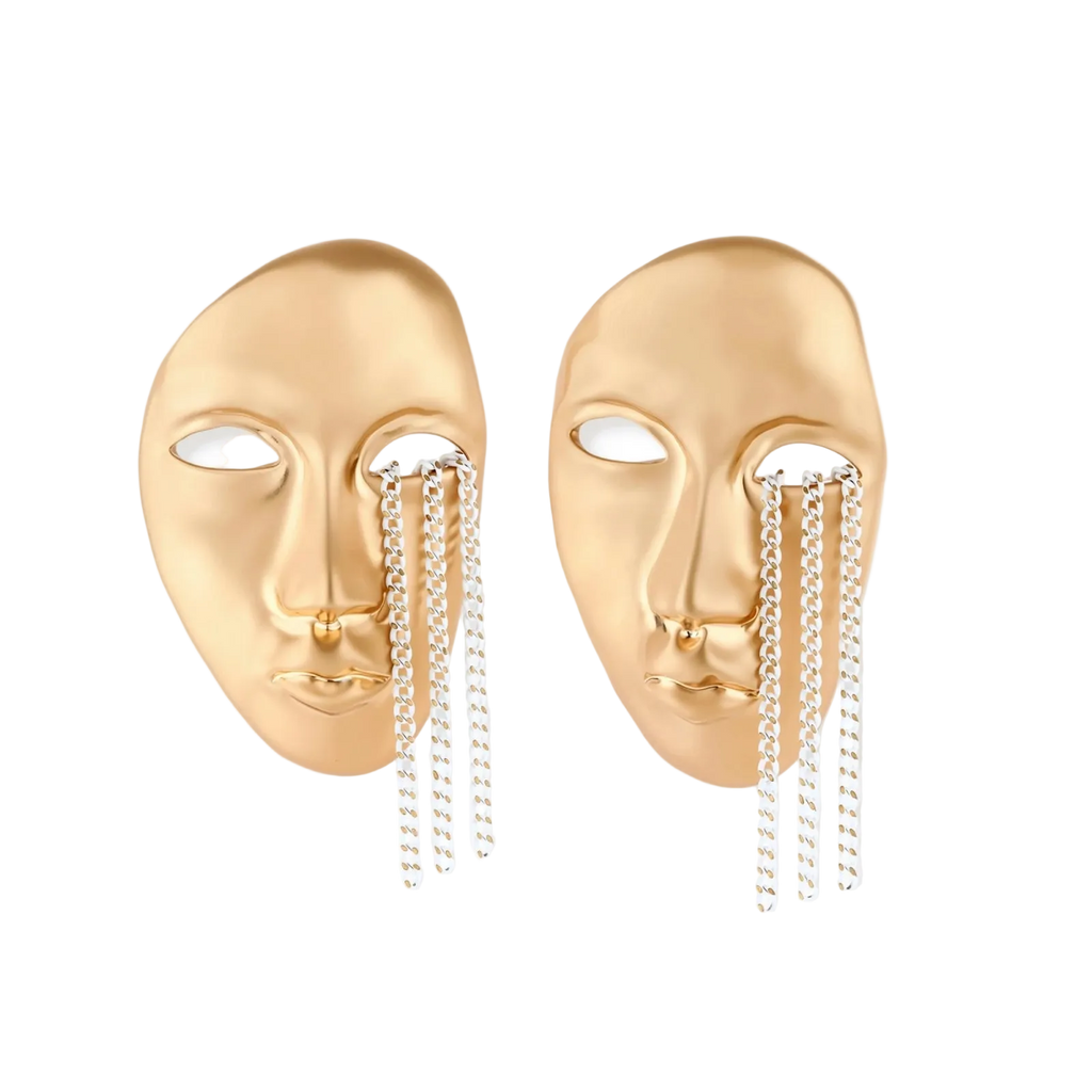 Mislava Face Earrings by MIROLYUB – handmade designer earrings, jewelry gift for her, New York jewelry