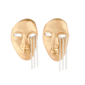 Mislava Face Earrings by MIROLYUB – handmade designer earrings, jewelry gift for her, New York jewelry