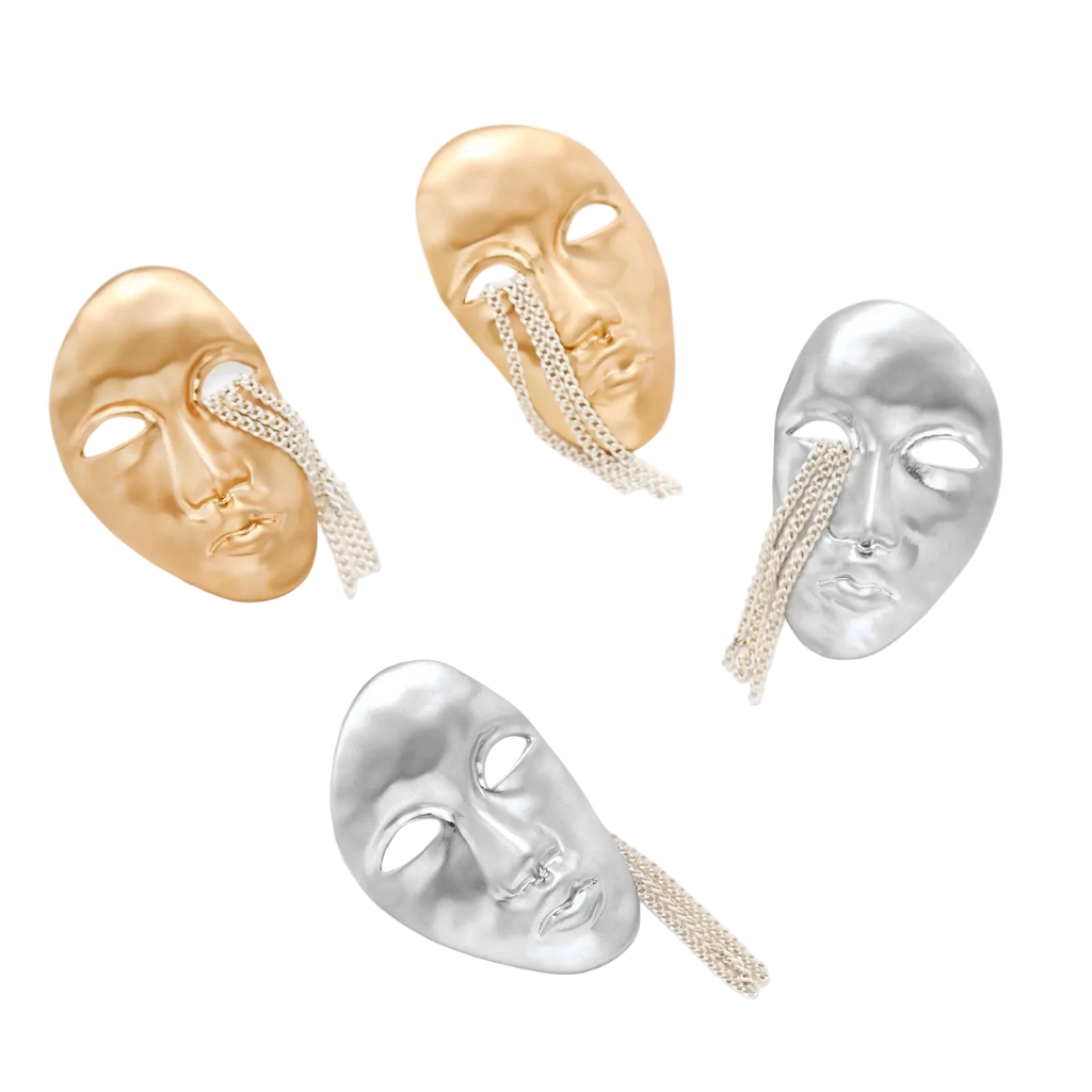 Mislava Face Earrings by MIROLYUB – handmade designer earrings, jewelry gift for her, New York jewelry