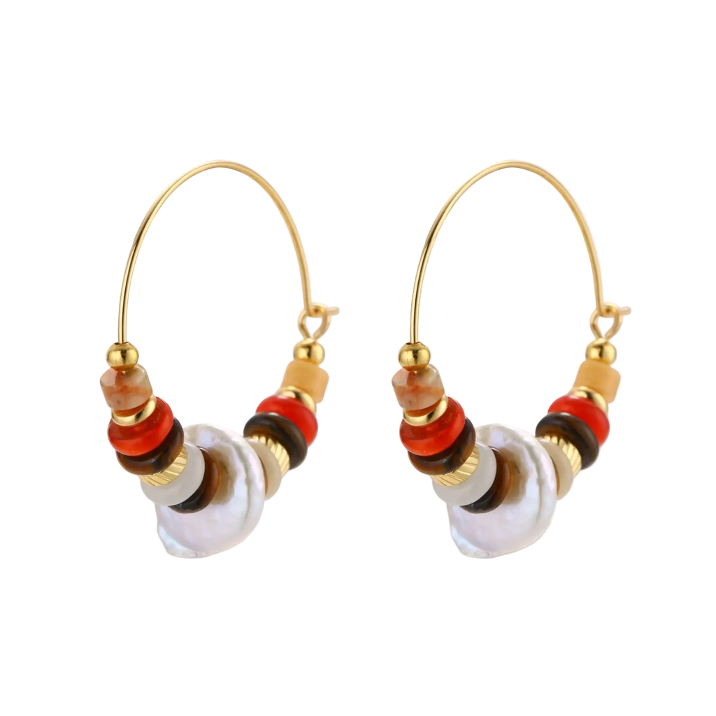 Nadezhda Pearl Earrings by MIROLYUB – handmade designer earrings, jewelry gift for her, New York jewelry