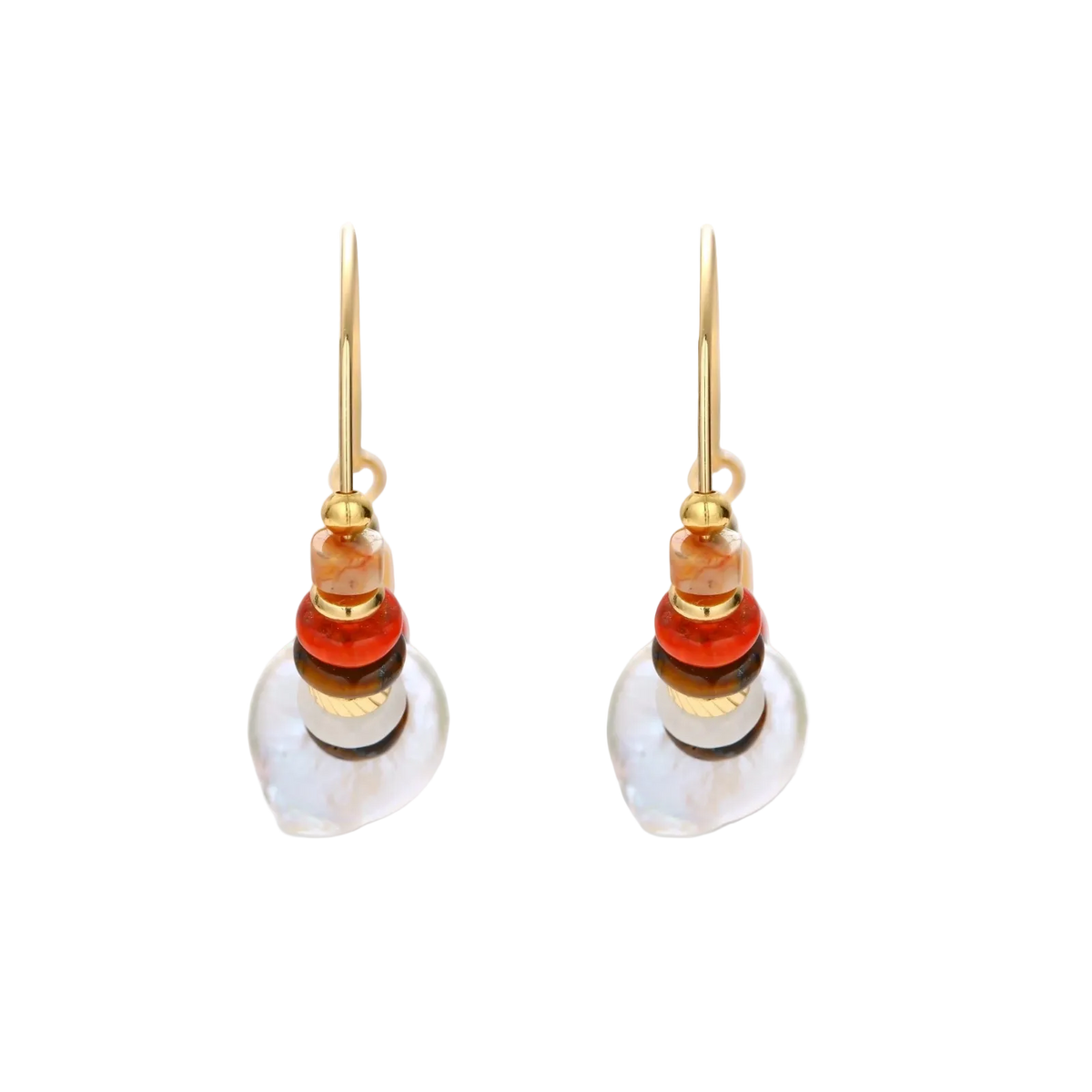 Nadezhda Pearl Earrings by MIROLYUB – handmade designer earrings, jewelry gift for her, New York jewelry