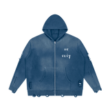 Ne Yebyot — Distressed Zip Knit by MIROLYUB – MIROLYUB New York streetwear knit sweater, streetwear gift for him