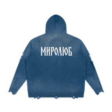 Ne Yebyot — Distressed Zip Knit by MIROLYUB – MIROLYUB New York streetwear knit sweater, streetwear gift for him