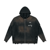 Ne Yebyot — Distressed Zip Knit by MIROLYUB – MIROLYUB New York streetwear knit sweater, streetwear gift for him