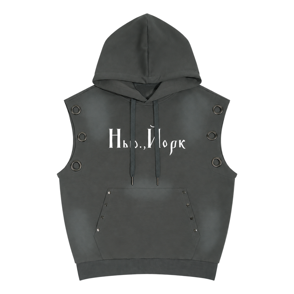 New York — Eyelet Hoodie by MIROLYUB – MIROLYUB New York streetwear hoodie, streetwear gift for him