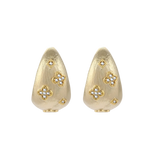 Radost Clover Hoops by MIROLYUB – handmade designer earrings, jewelry gift for her, New York jewelry