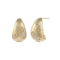 Radost Clover Hoops by MIROLYUB – handmade designer earrings, jewelry gift for her, New York jewelry