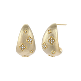 Radost Clover Hoops by MIROLYUB – handmade designer earrings, jewelry gift for her, New York jewelry