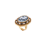Ruzhana Cameo Ring by MIROLYUB – handmade designer ring, jewelry gift for her, New York jewelry