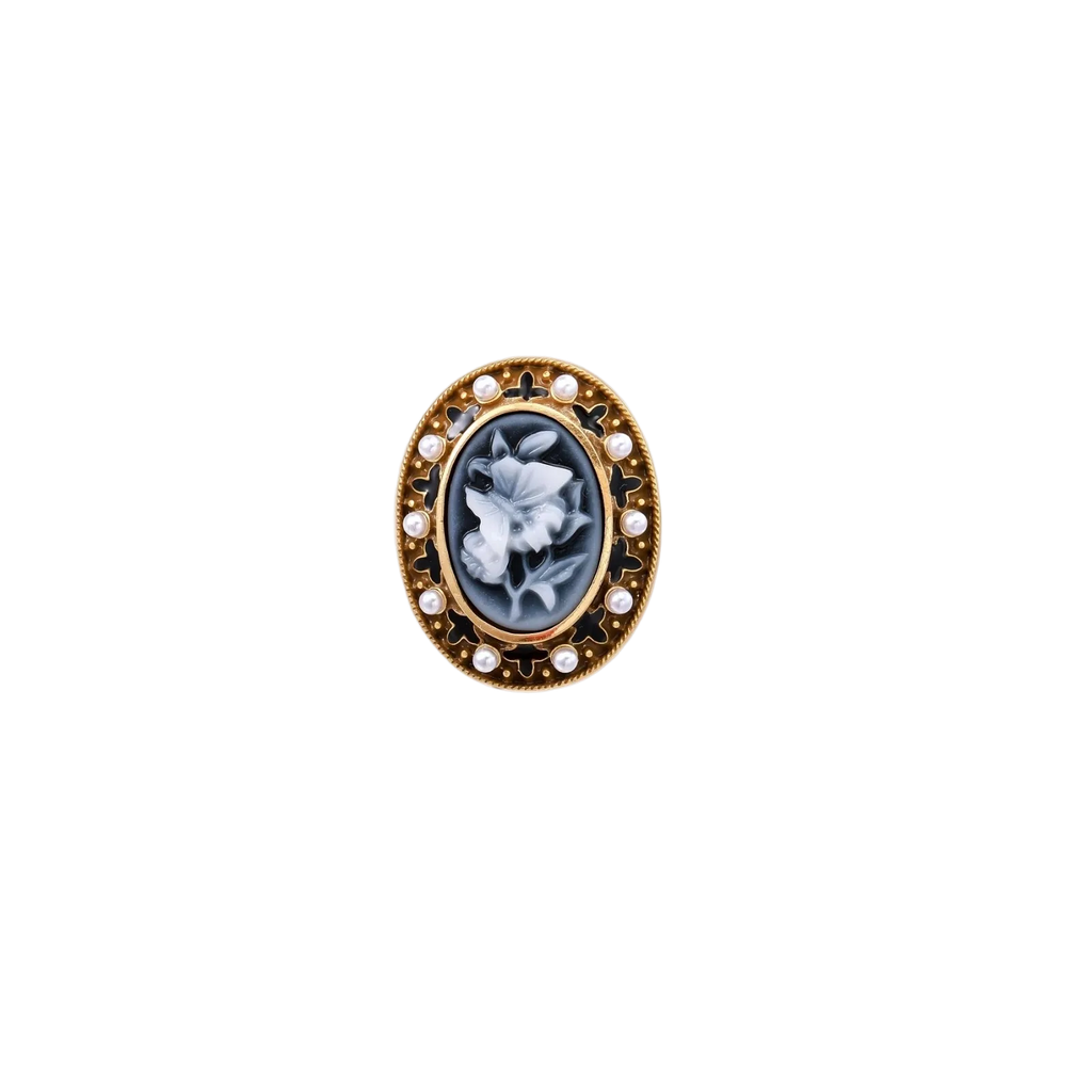 Ruzhana Cameo Ring by MIROLYUB – handmade designer ring, jewelry gift for her, New York jewelry