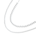 Svetislav sterling silver necklace detail showing graduated round beads in a doubled arrangement