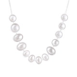 Svetozar sterling silver necklace detail showing graduated rounded discs with a brushed finish