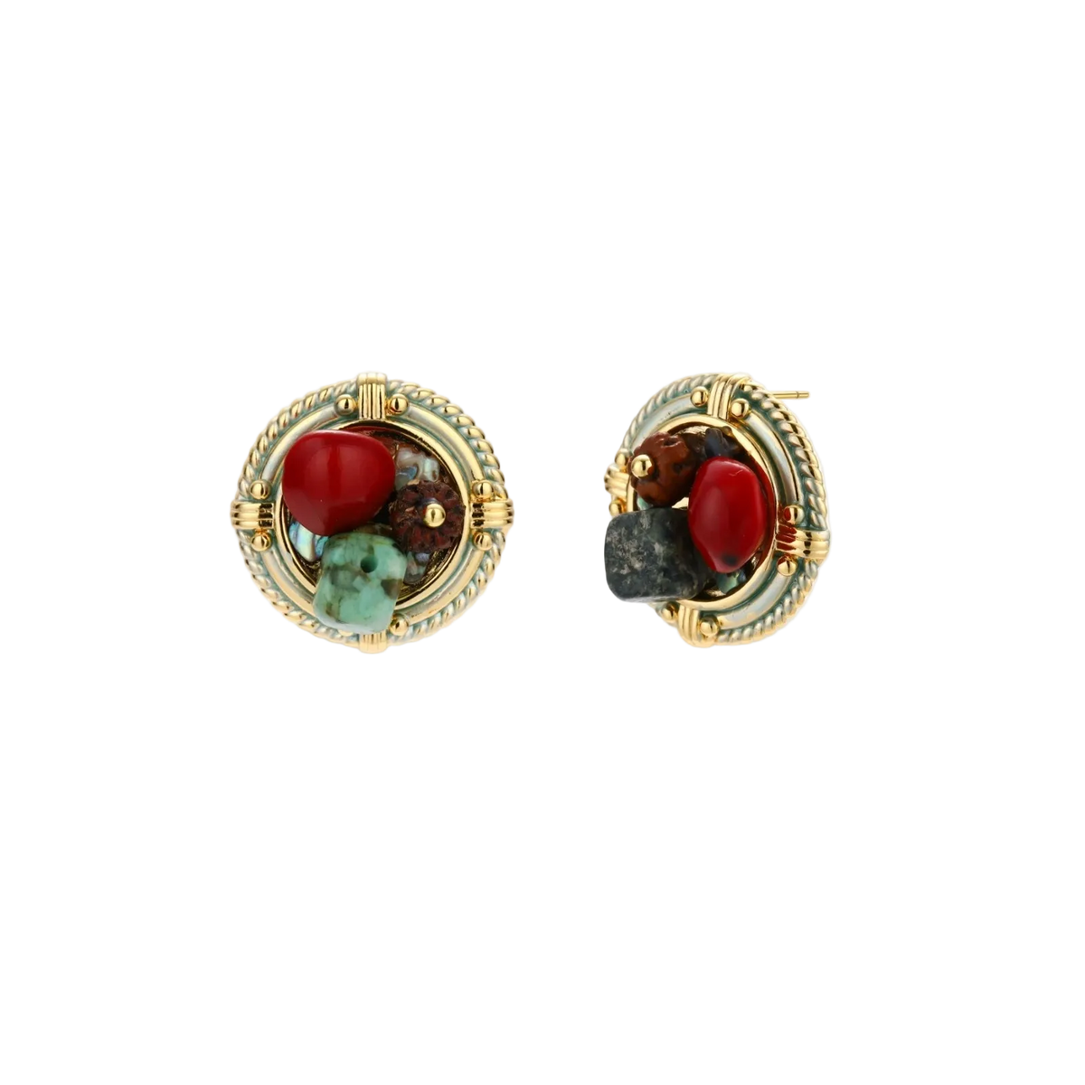 Vera Circle Earrings by MIROLYUB – handmade designer earrings, jewelry gift for her, New York jewelry