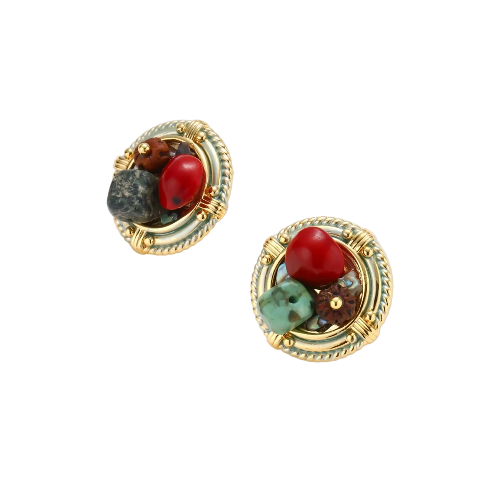 Vera Circle Earrings by MIROLYUB – handmade designer earrings, jewelry gift for her, New York jewelry