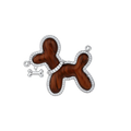 Veselin Dog Brooch by MIROLYUB – handmade designer brooch, vintage style jewelry gift, New York jewelry
