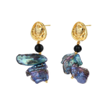 Veselinka Baroque Drop Earrings by MIROLYUB – handmade designer earrings, jewelry gift for her, New York jewelry