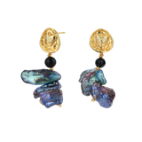 Veselinka Baroque Drop Earrings by MIROLYUB – handmade designer earrings, jewelry gift for her, New York jewelry