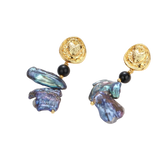 Veselinka Baroque Drop Earrings by MIROLYUB – handmade designer earrings, jewelry gift for her, New York jewelry