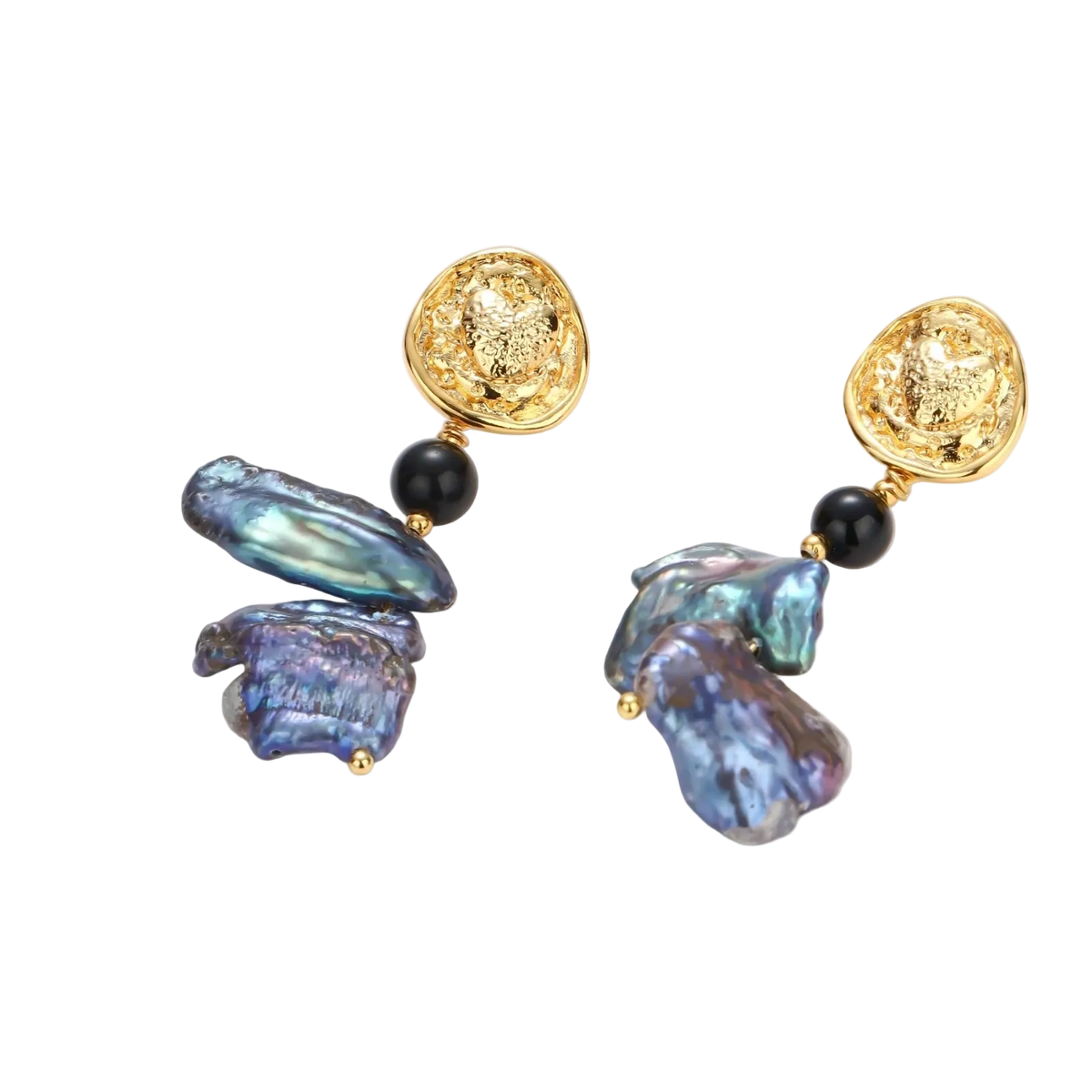 Veselinka Baroque Drop Earrings by MIROLYUB – handmade designer earrings, jewelry gift for her, New York jewelry