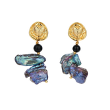 Veselinka Baroque Drop Earrings by MIROLYUB – handmade designer earrings, jewelry gift for her, New York jewelry