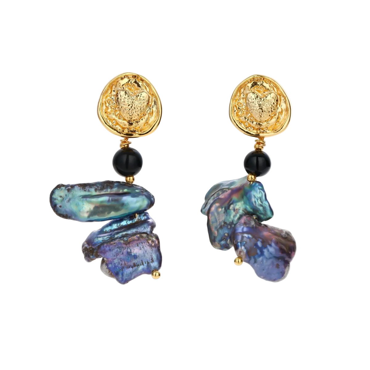 Veselinka Baroque Drop Earrings by MIROLYUB – handmade designer earrings, jewelry gift for her, New York jewelry