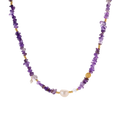 Veselka Amethyst Necklace by MIROLYUB – handmade designer necklace, jewelry gift for her, New York jewelry