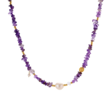 Veselka Amethyst Necklace by MIROLYUB – handmade designer necklace, jewelry gift for her, New York jewelry