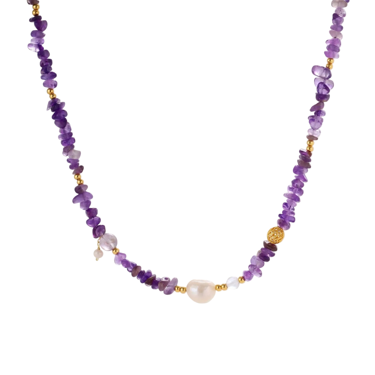 Veselka Amethyst Necklace by MIROLYUB – handmade designer necklace, jewelry gift for her, New York jewelry