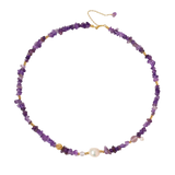 Veselka Amethyst Necklace by MIROLYUB – handmade designer necklace, jewelry gift for her, New York jewelry