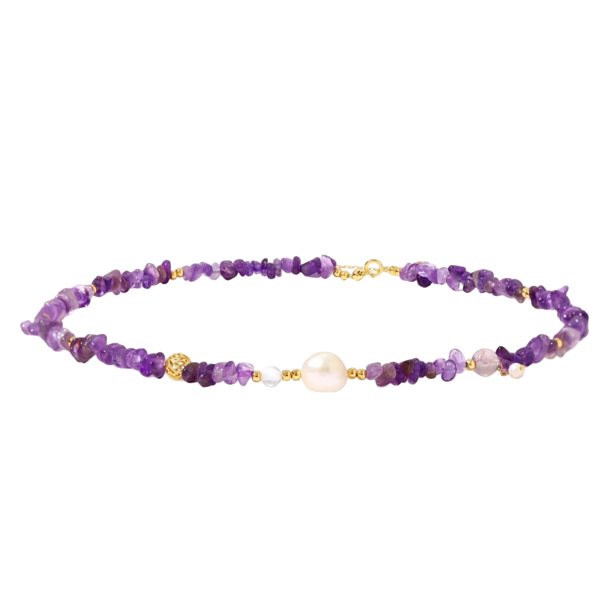 Veselka Amethyst Necklace by MIROLYUB – handmade designer necklace, jewelry gift for her, New York jewelry
