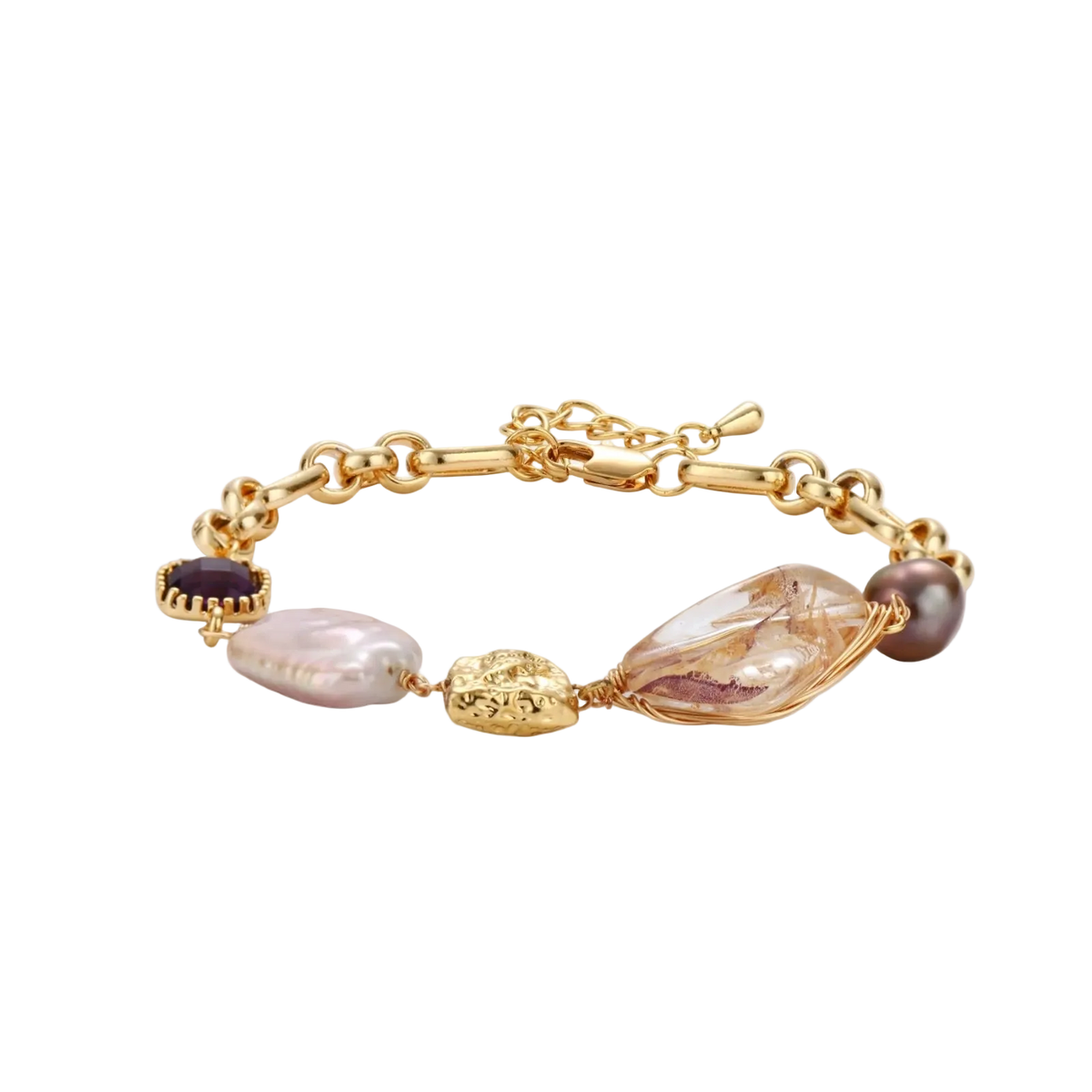 Veslava Gemstone Bracelet by MIROLYUB – handmade designer bracelet, jewelry gift for her, New York jewelry