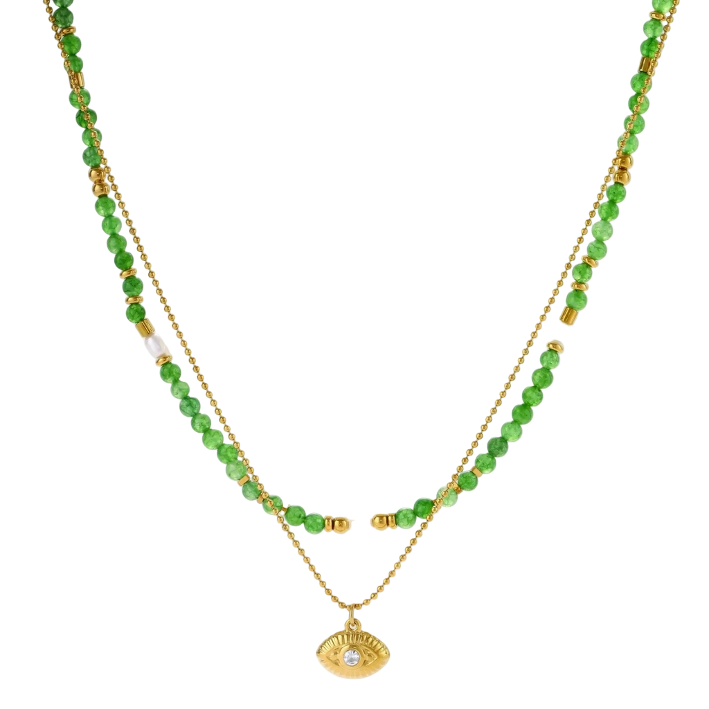 Vidana Layered Necklace by MIROLYUB – handmade designer necklace, jewelry gift for her, New York jewelry