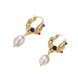 Zdenka Baroque Hoops by MIROLYUB – handmade designer earrings, jewelry gift for her, New York jewelry