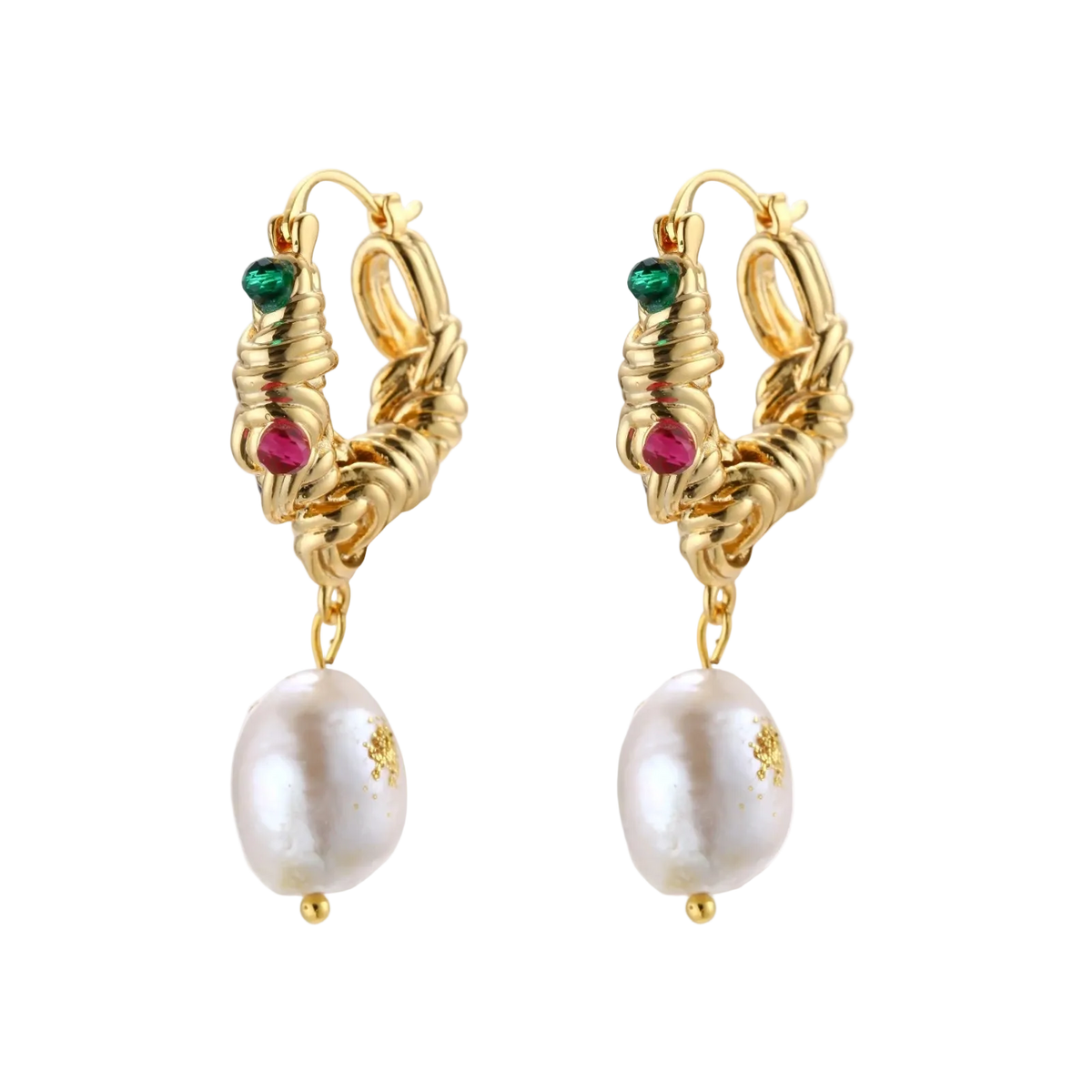 Zdenka Baroque Hoops by MIROLYUB – handmade designer earrings, jewelry gift for her, New York jewelry