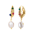 Zdenka Baroque Hoops by MIROLYUB – handmade designer earrings, jewelry gift for her, New York jewelry