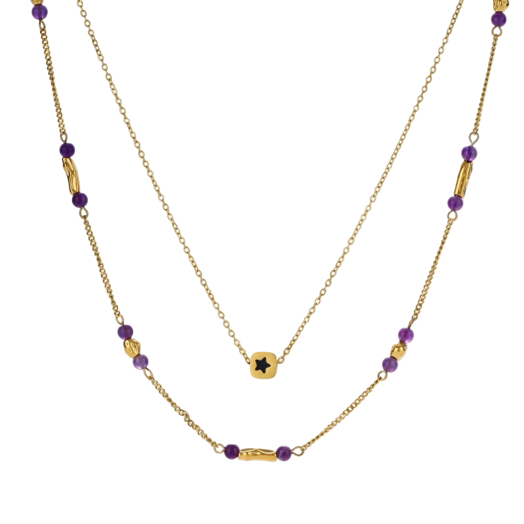 Zorana Layered Necklace Set by MIROLYUB – handmade designer necklace, jewelry gift for her, New York jewelry