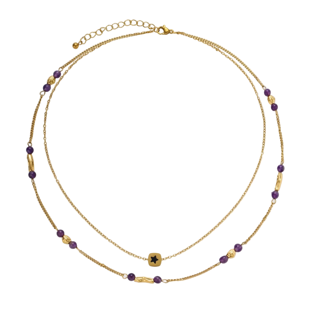 Zorana Layered Necklace Set by MIROLYUB – handmade designer necklace, jewelry gift for her, New York jewelry